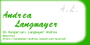 andrea langmayer business card